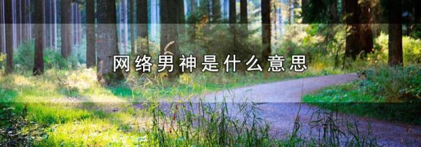 网络男神是什么意思