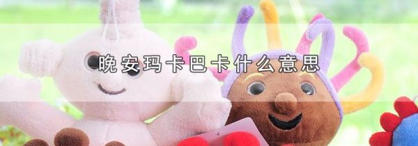 晚安玛卡巴卡什么意思