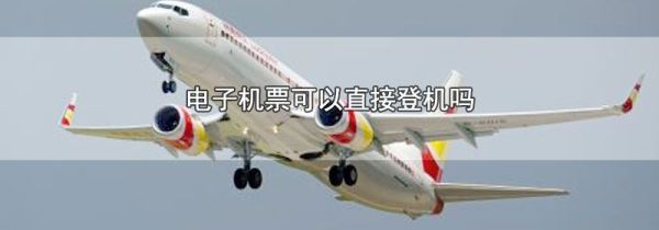 电子机票可以直接登机吗