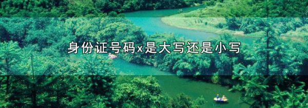 身份证号码x是大写还是小写