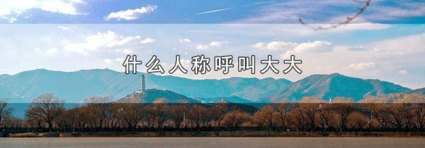 什么人称呼叫大大