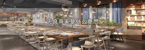无良商家是什么意思