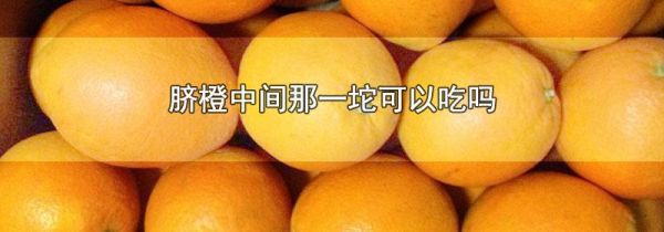 脐橙中间那一坨可以吃吗