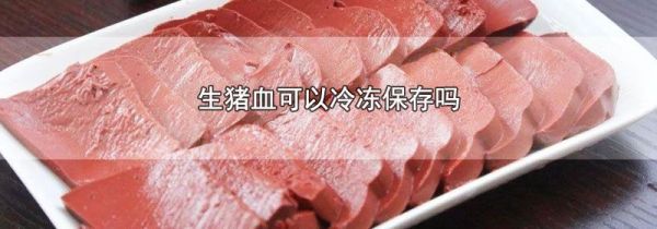 生猪血可以冷冻保存吗