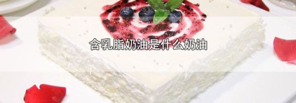含乳脂奶油是什么奶油