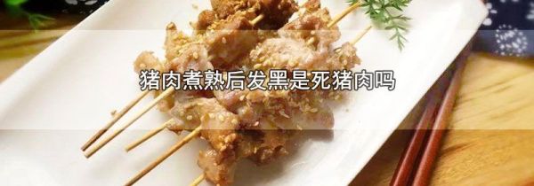 猪肉煮熟后发黑是死猪肉吗