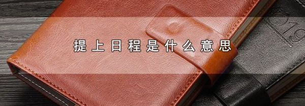 提上日程是什么意思