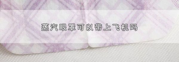 蒸汽眼罩可以带上飞机吗