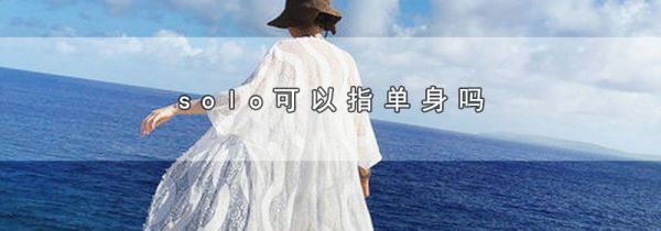 solo可以指单身吗