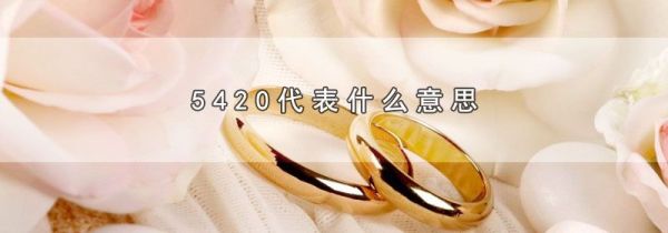 5420代表什么意思