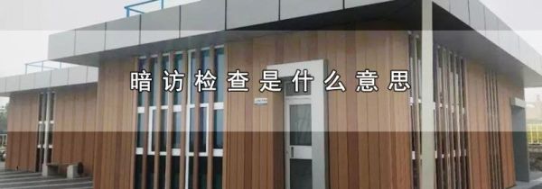 暗访检查是什么意思