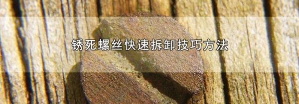 锈死螺丝快速拆卸技巧方法