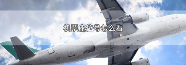 飞机票座位号怎么看