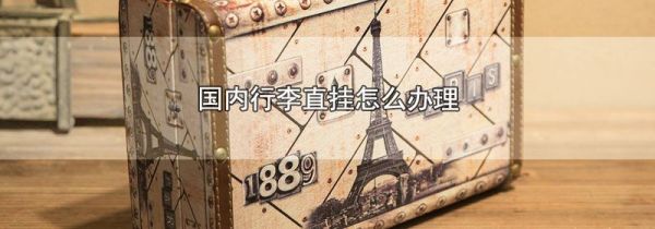 国内行李直挂怎么办理