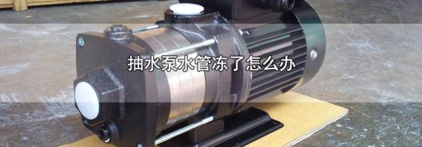 抽水泵水管冻了怎么办