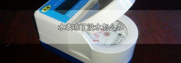水表冻了没水怎么办