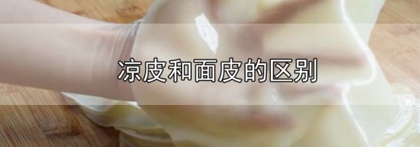凉皮和面皮的区别