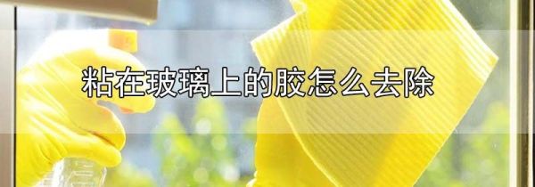 粘在玻璃上的胶怎么去除