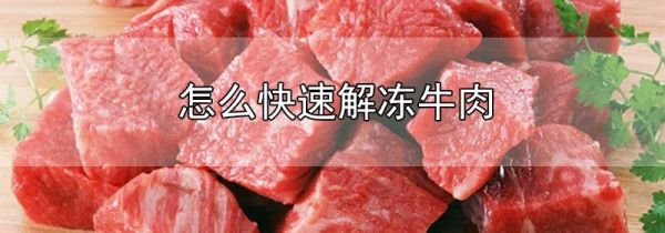 怎么快速解冻牛肉