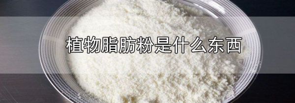 植物脂肪粉是什么东西