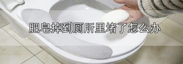 肥皂掉到厕所里堵了怎么办