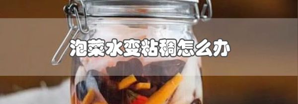 泡菜水变粘稠怎么办