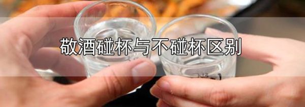敬酒碰杯与不碰杯区别