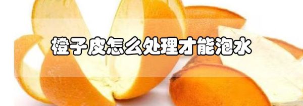 橙子皮怎么处理才能泡水
