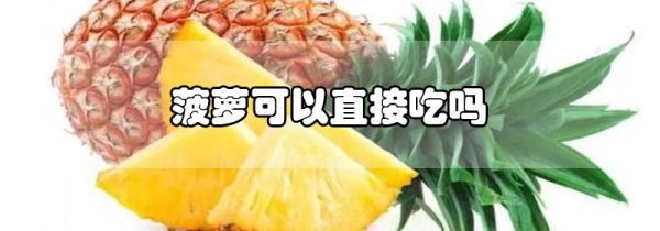 菠萝可以直接吃吗