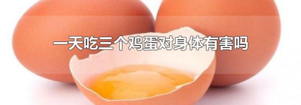 一天吃三个鸡蛋对身体有害吗