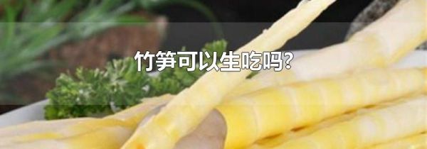 竹笋可以生吃吗?