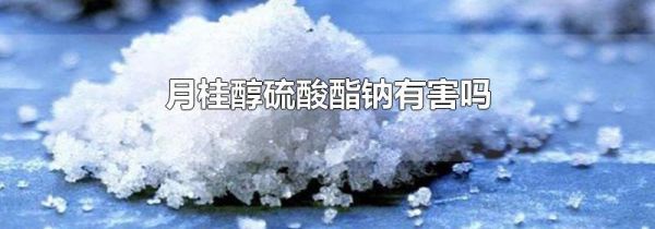 月桂醇硫酸酯钠有害吗