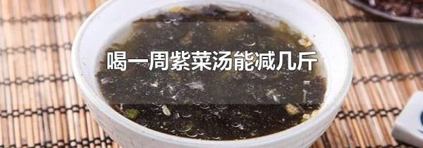喝一周紫菜汤能减几斤