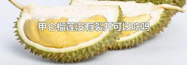 甲仑榴莲没有裂开可以吃吗
