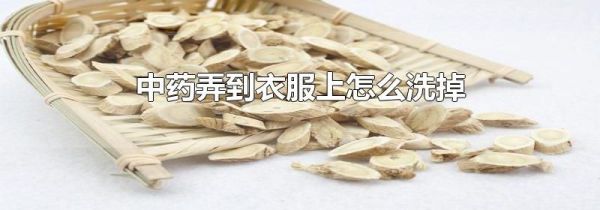 中药弄到衣服上怎么洗掉