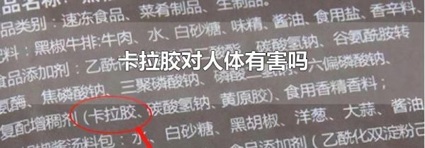卡拉胶对人体有害吗
