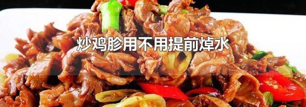 炒鸡胗用不用提前焯水