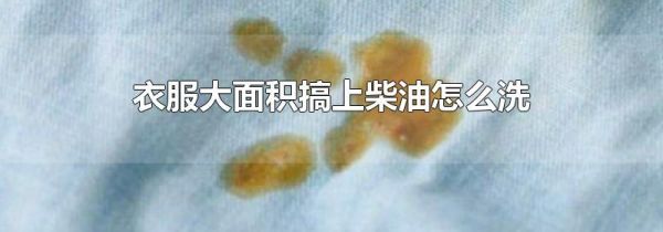 衣服大面积搞上柴油怎么洗