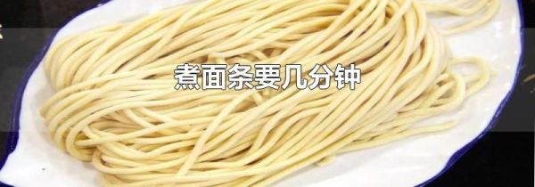 煮面条要几分钟