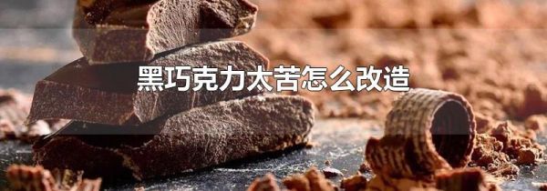 黑巧克力太苦怎么改造