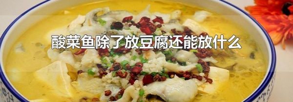 酸菜鱼除了放豆腐还能放什么
