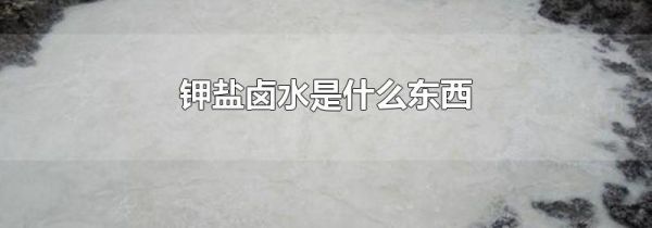 钾盐卤水是什么东西