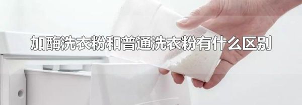 加酶洗衣粉和普通洗衣粉有什么区别
