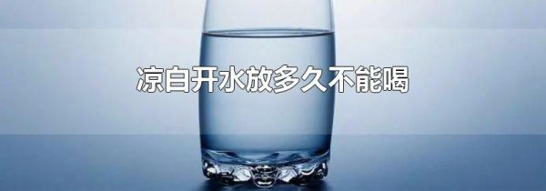 凉白开水放多久不能喝
