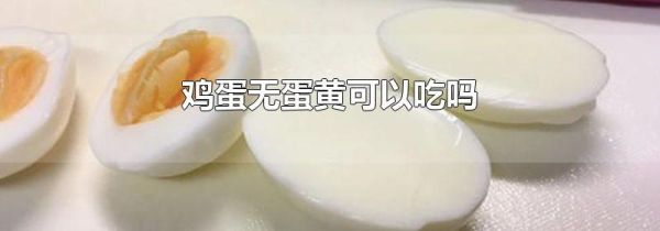 鸡蛋无蛋黄可以吃吗