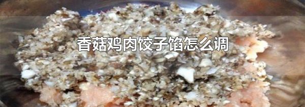 香菇鸡肉饺子馅怎么调