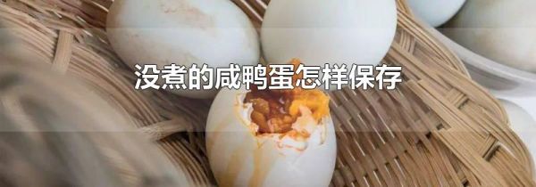 没煮的咸鸭蛋怎样保存