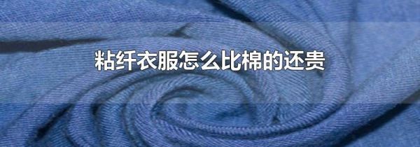 粘纤衣服怎么比棉的还贵