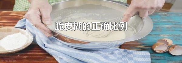 脆皮糊的正确比例