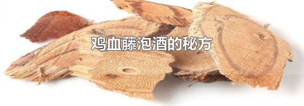 鸡血藤泡酒的秘方